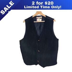 [Sale: 2 for $20!] Roo Crossing II Black Mixed-Media Vest - Size 2X 0228